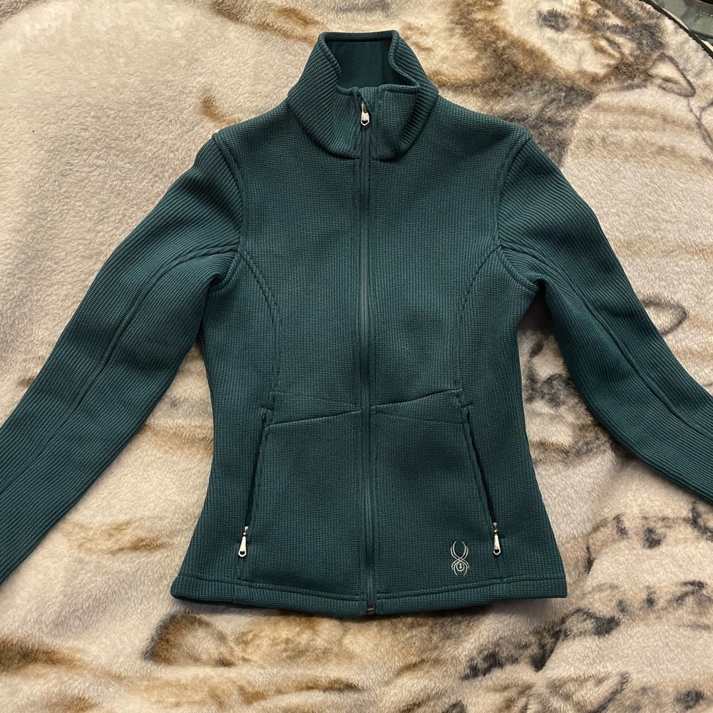Spyder Jacket in teal green size women XS